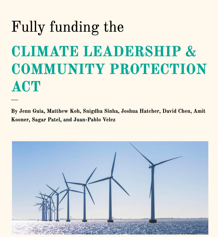 Report on how to fund NY's $10B in annual climate investments